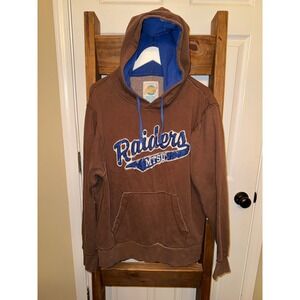 MTSU Blue Raiders Brown Blue Hoodie Sweatshirt Men's Large Middle Tennessee